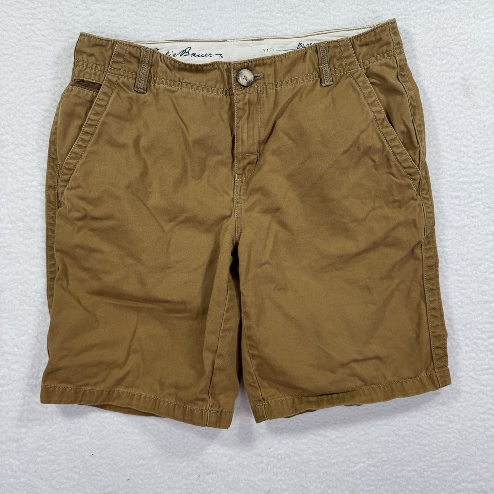 Eddie Bauer Shorts Womens 8 Brown Blakely Chino Pockets Casual‎ Outdoor Hiking